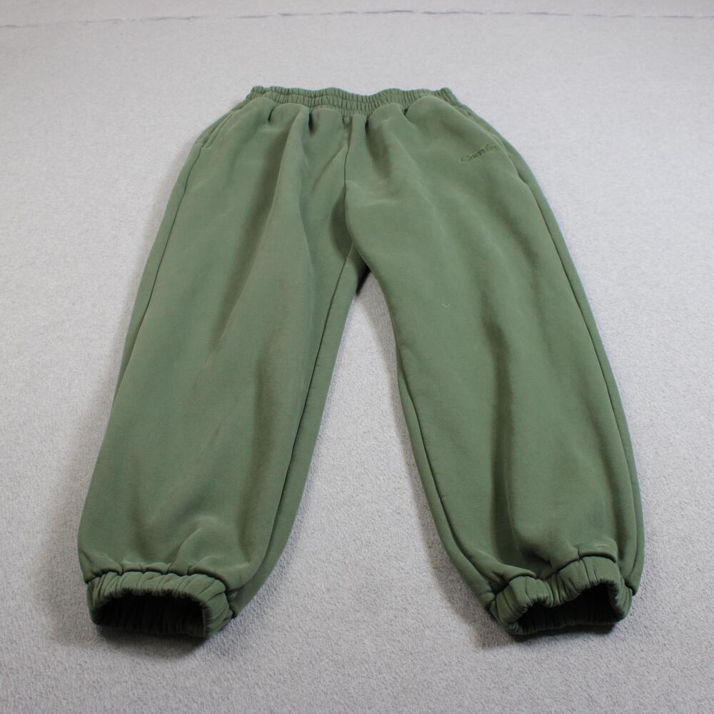 Comfrt Sweatpants Mens XL Green Fleece Joggers Elastic Waist Loungewear Cozy